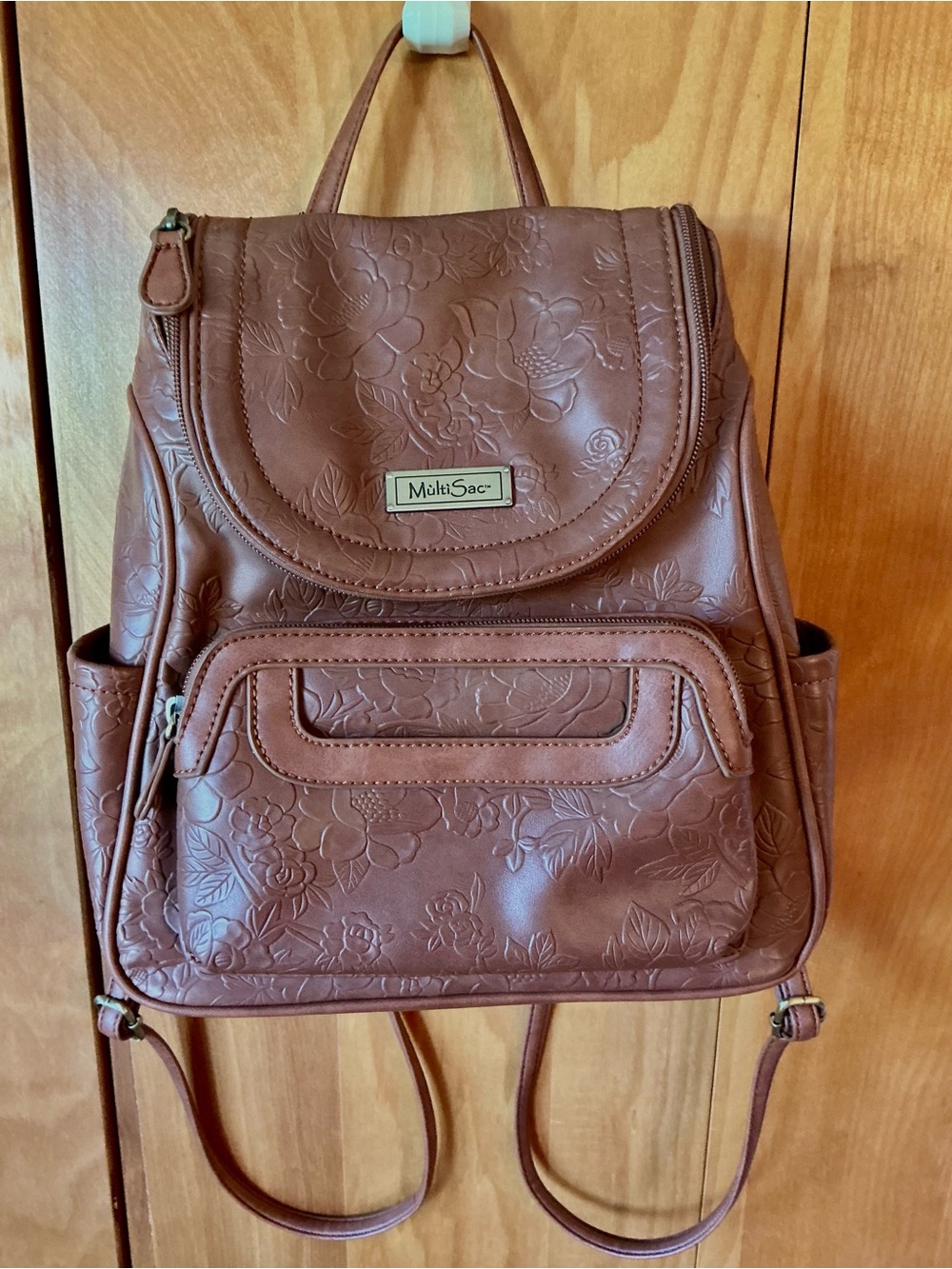 MultiSac Floral-Embossed Backpack - Picture 6 of 14